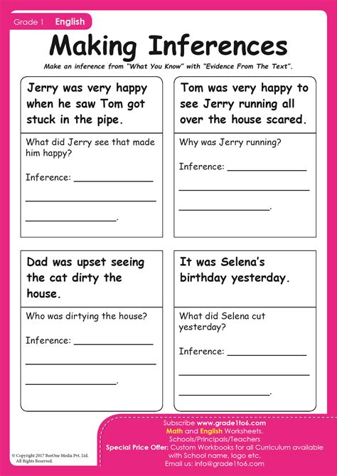 Inference Worksheets .